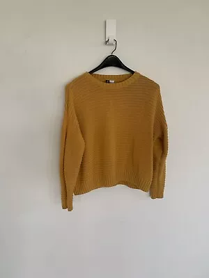 Divided H&M Knit Sweater Yellow Crew Neck Women’s Size L • $15
