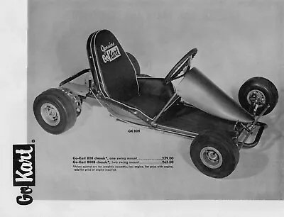 Vintage 1960's Go-Kart 808 Ad & Parts List 3 Pages! • $34.18