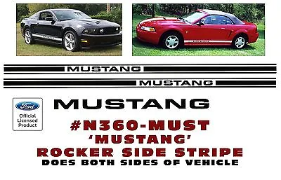 Ge-n360 Ford Mustang - Lower Rocker Side Stripe Kit - Mustang Name - Licensed • $60.23