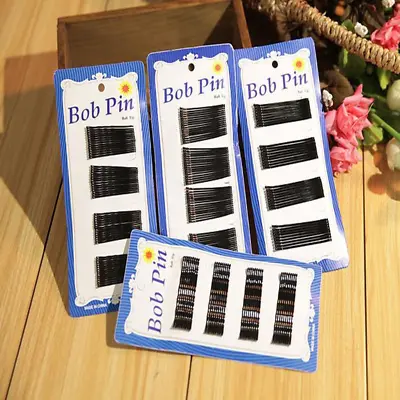 Hair Kirby Bobby Pins Waved Clips Brown Black Grip Salon Styling Clamp Bob Clasp • £2.99