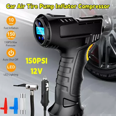 120W Handheld Air Compressor Wired Inflatable Pump Portable Tire Inflator 150psi • $35.99