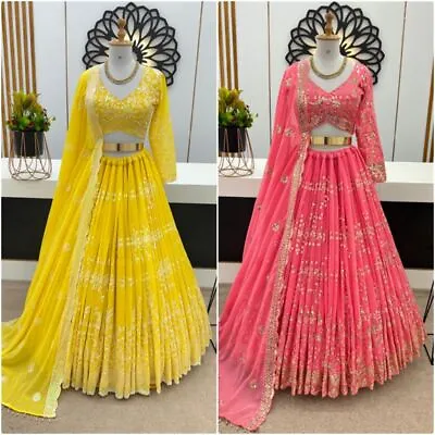 Lehenga Designer Indian Wedding Pakistani Bollywood Party Wear Salwar Lehenga590 • $60