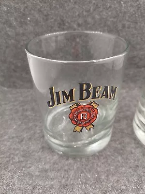 Jim Beam Bourbon 2 X Old Fashioned Tumbler Glasses  420ml  MAN CAVE  • $29.95