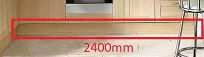 Oak Effect Continuous Plinth Kickboard 2400x150x16mm Kitchen Hygena - New Unused • £17.50