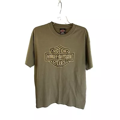 2001 Vintage Harley Davidson Camouflage Logo T-shirt Size:Large • $25