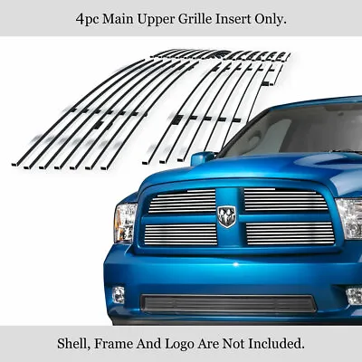 $67.99 • Buy For 2009-2012 Dodge Ram 1500 Pickup Main Upper Billet Grille Grill Insert