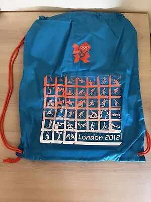 London 2012 Nylon Swim Or Gym Bag With Logos Turquoise Orange White Memorabilia • £5