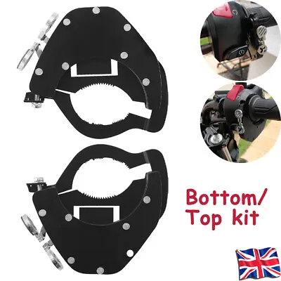 Universal Motorcycle Top Bottom Cruise Control Throttle Lock Assist Sets Black • £15.99