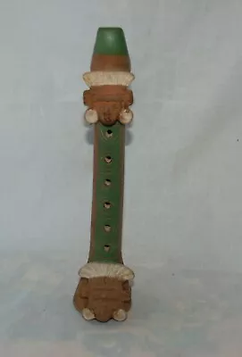 Vintage Aztec Mayan Clay Pottery Unique Folk Art Flute Mexico  • $39.99