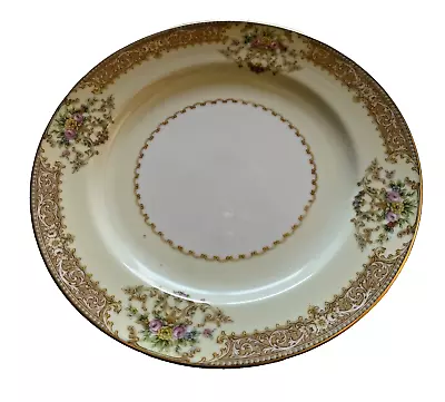 NORITAKE China Gold Rim Floral Spray 8  Dessert Sm Plate VTG 1947 Occupied Japan • $17.04