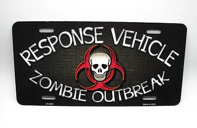 Zombie Metal Car License Plate Autotag Zombie Outbreak Response Vehicle • $12.99