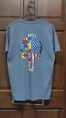 MACI'S RIDE Blue T-Shirt Men's Size L Autism Charity Hampton Roads VA Motorcycle • $20