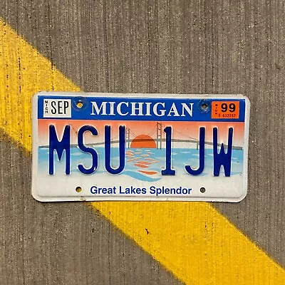 1997 Michigan License Plate Vintage Auto Garage Decor College State MSU 1JW • $14.99