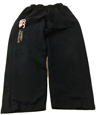 CANTERBURY JOGGERS TROUSERS 8 YEARS AGE NAVY BLUE Pink Lined Zipped Leg Girls • £11.98