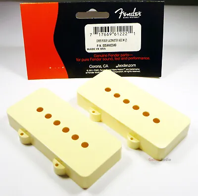 $7.22 • Buy Genuine Fender Jazzmaster Aged White Guitar Pickup Covers - Set Of 2