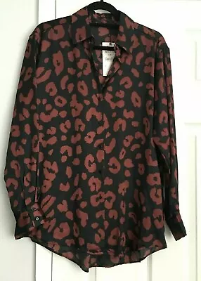 ZARA  ANIMAL PRINT OVERSIZE SHIRT Size M ~ 2104/395 • $18.66