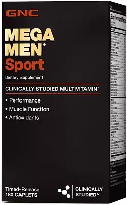 Gnc Mega Men Sports  Multivitamin 180 Caplets Free &Fast Shipping  🇺🇸 Seller • $34.50