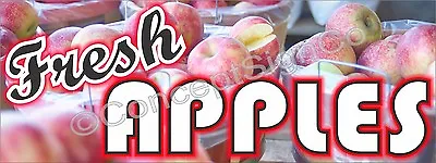 3'x8' FRESH APPLES BANNER Outdoor Sign LARGE Farm Fruit Stand Farmers Market • $68.49