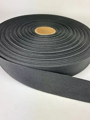 22 Feet Tactical Flat BLACK Nylon Webbing 1 1/2 Inches Wide Lightweight • $9.99