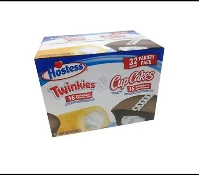 Hostess Twinkies & Cupcakes (16 Twinkies & 16 Cupcakes) Ind. Wrapped 32 Total • $19