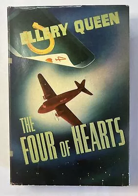 The Four Of Hearts By Ellery Queen / 1938 HC W/ DJ. 1st Edition Grosset & Dunlap • $29.99