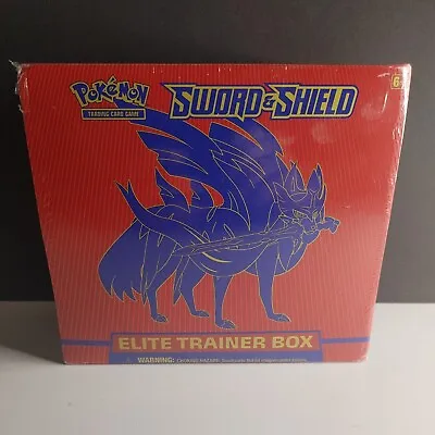 $55 • Buy Pokemon TCG Sword And Shield Zacian Red Elite Trainer Box New Sealed