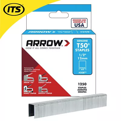 £3.59 • Buy Arrow 12mm T50 Staples - Pack Of 1250