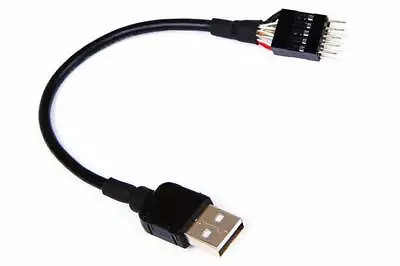 USB Male To Motherboard 9Pin Male Adapter 9-pin Internal To External USB Cable • $5.99