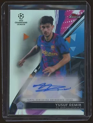 2021-22 Topps Finest UEFA Yusuf Demir Auto Refractor • $2