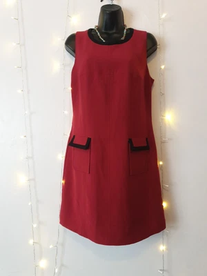 £0.99 • Buy Next Size 12 Classic Red Shift Dress Work/formal/office Pinafore 