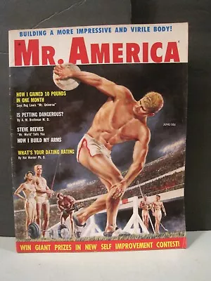 Mr. America Steve Reeves June 1958 Body Building Fitness Magazine Vol. 1 # 5 • $23.49