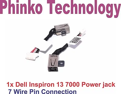 DC Power Jack Cable For Dell Inspiron 13 7000 13-7000 Series 7368 7378 7391 P69G • $14.25