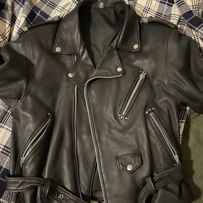 $150 • Buy Vintage Black Leather Double Rider Jacket Like Schott
