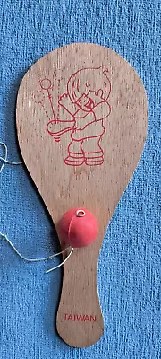 1960s Wooden Vintage Paddleball Toy (Paddle & Ball) 🏓 • $21.95