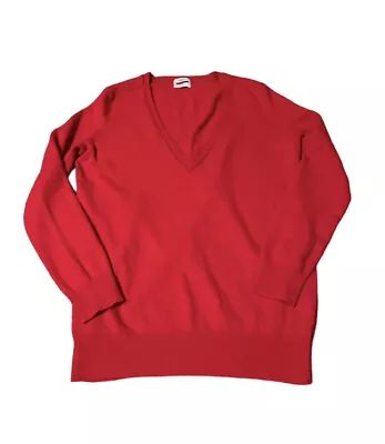 Wallace By Madewell V-Neck Sweater Lambswool Cashmere Blend Pullover Small Red • $24