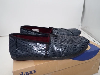 $10.80 • Buy Toms Classic Sequin Loafers, Women's Size 8, Black 