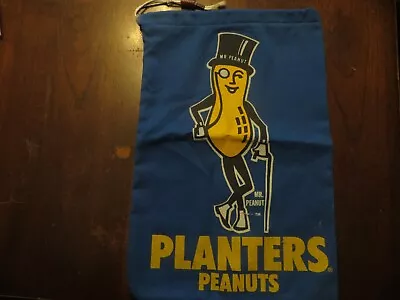 Planters Peanut Mr. Peanut Vintage Cloth Drawstring Bag Great Image • $9.99
