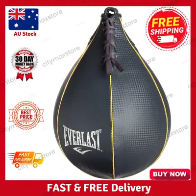 Everlast Punching Speed Ball Home/Gym Training Boxing Punch 23x15cm Bag Leather • $56.99