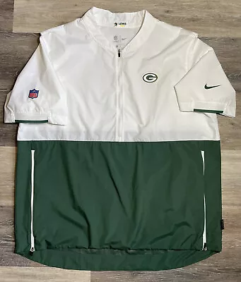 (Official Team Issued M. Lewis) Nike Green Bay Packers Short Sleeve Pullover XL • $59.99