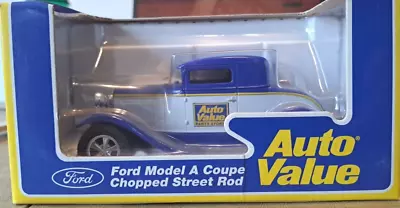 Auto Value Ford Model A Coupe Chopped Street Rod Collectible Diecast • $17