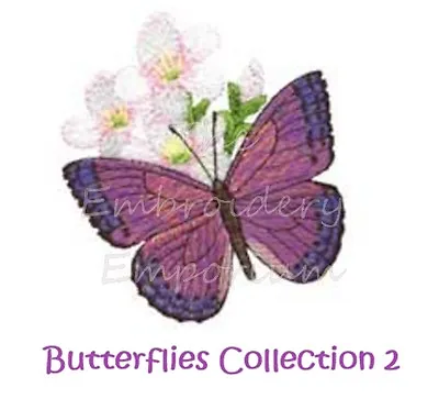 £8.95 • Buy Butterflies Collection 2 - Machine Embroidery Designs On Cd Or Usb