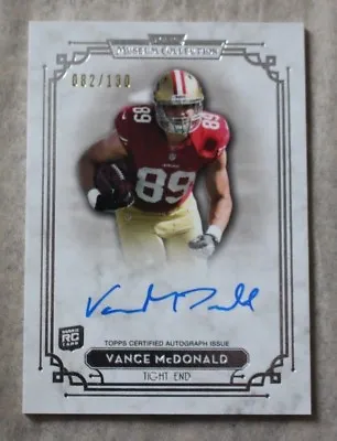 2013 Museum Collections Rookie Vance McDonald San Francisco 49ers Auto /130 • $4.99