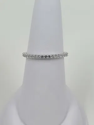 Sterling Silver Micropave Eternity Band- White • $20