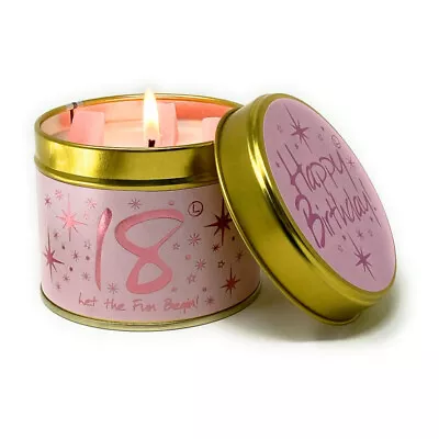 Lily Flame Happy Birthday 18 Tin Candle • £10.73