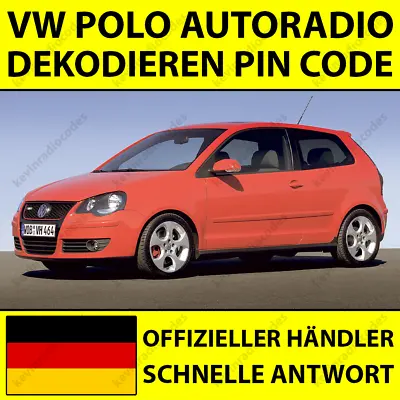 ✅volkswagen Polo Car Radio Decode Pin Code For All Models Rns Rcd Mfd✅ • $5.34