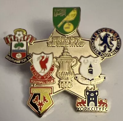 Liverpool FC Pin Badge Old Road To The 3rd FA Cup 1986 Winners • £7.50