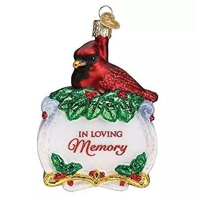 Old World Christmas Glass Ornament Memorial Cardinal 4.25  (With OWC Box) • $23.84