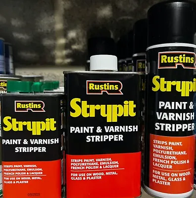 £10.99 • Buy Rustins Strypit Paint And Varnish Stripper Remover 250ml/ 500ml/ 500ml Aerosol 
