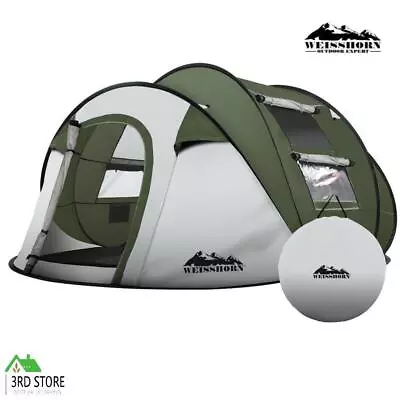 Weisshorn Instant Up Camping Tent 4-5 Person Pop Up Tents Family Hiking Dome • $104.40