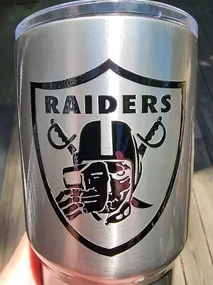 Oakland Raiders Al Davis Black Skull Football Helmet Decal 3 X3  Yeti Size • $6.95